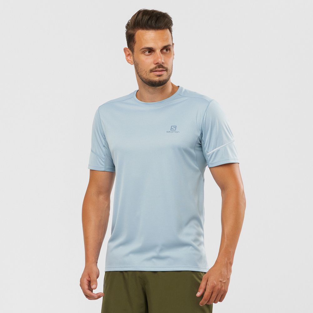 Tops Salomon Homme Bleu - Salomon AGILE - France (0295-LOKTX)